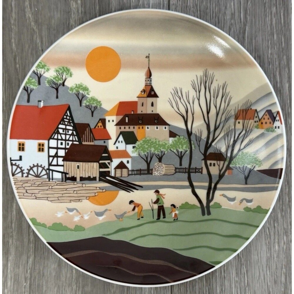 German plate Muhle in Franken Barbara furstenhofer E&A Bockling 7-7/8”